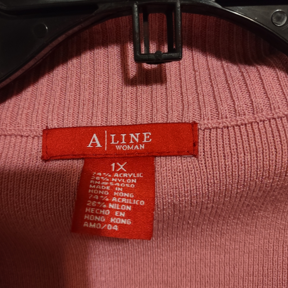 Pink Zipper Cardigan - Picture 2 of 3